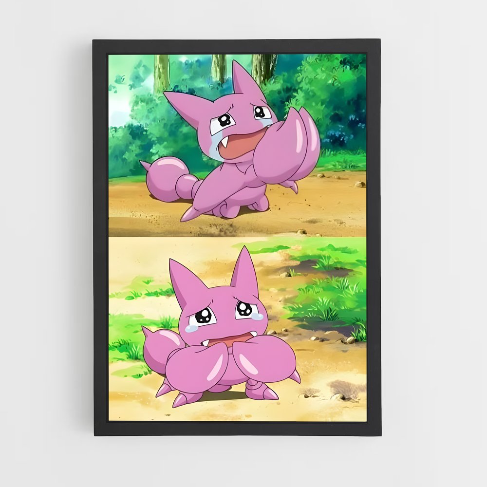 Poster Gligar et ses Amis en Forêt – affiche Pokemon (vue 2)