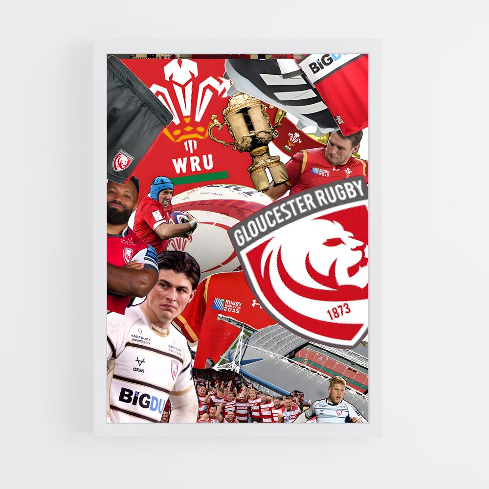 Poster Unis en Fierté – affiche Rugby (vue 3)