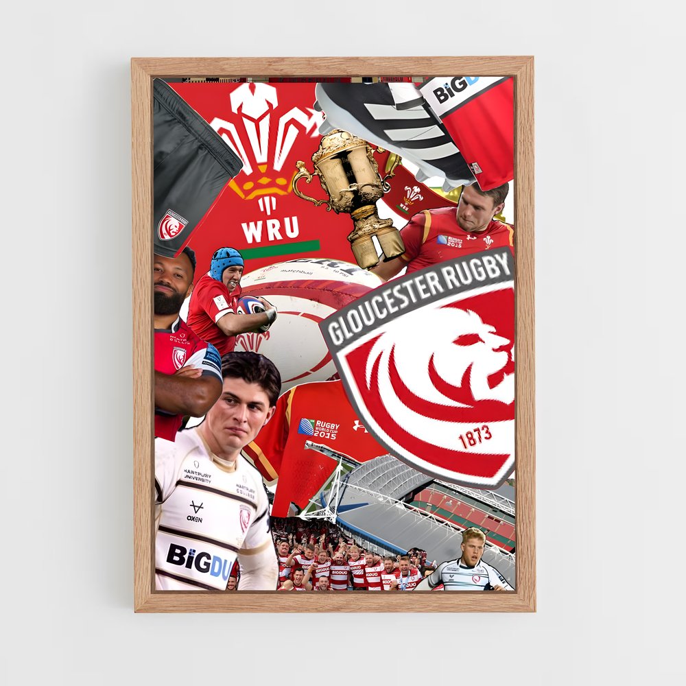 Poster Unis en Fierté – affiche Rugby (vue 4)