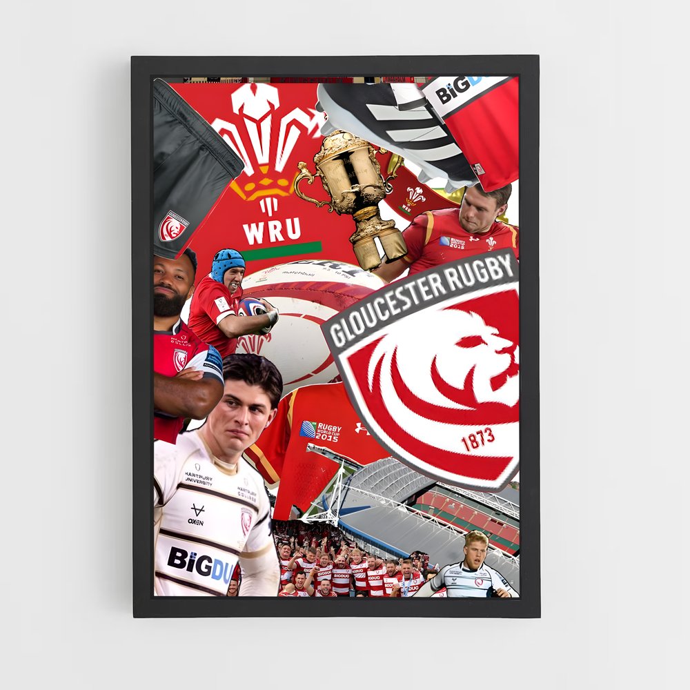 Poster Unis en Fierté – affiche Rugby (vue 2)