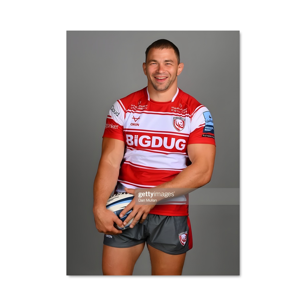 Poster Gloucester rugbyman