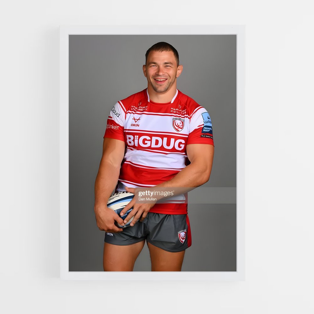 Poster Gloucester rugbyman (vue 3)