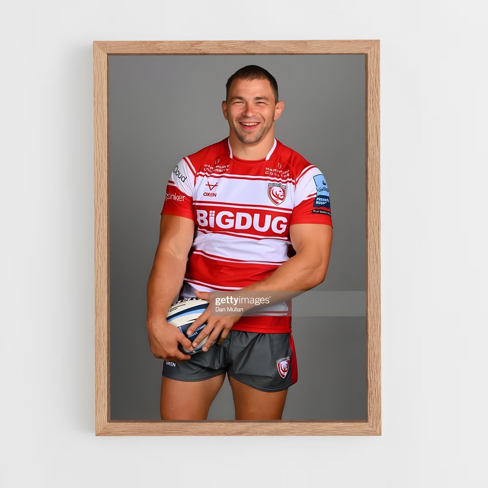 Poster Gloucester rugbyman (vue 4)