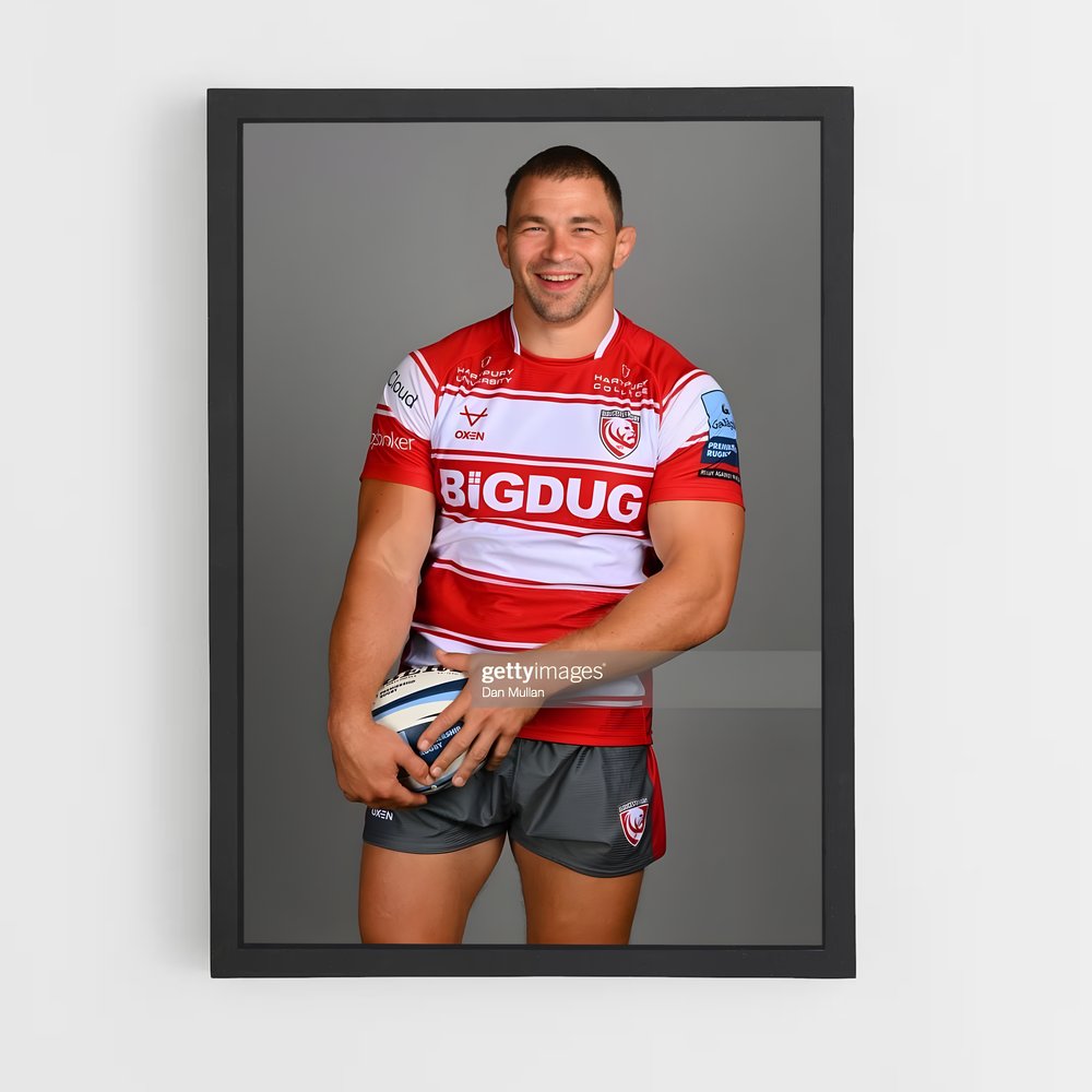 Poster Gloucester rugbyman (vue 2)