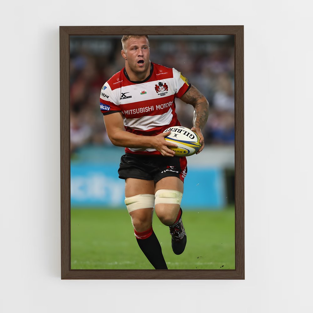 Poster L'Homme aux Ballons – affiche Rugby (vue 5)