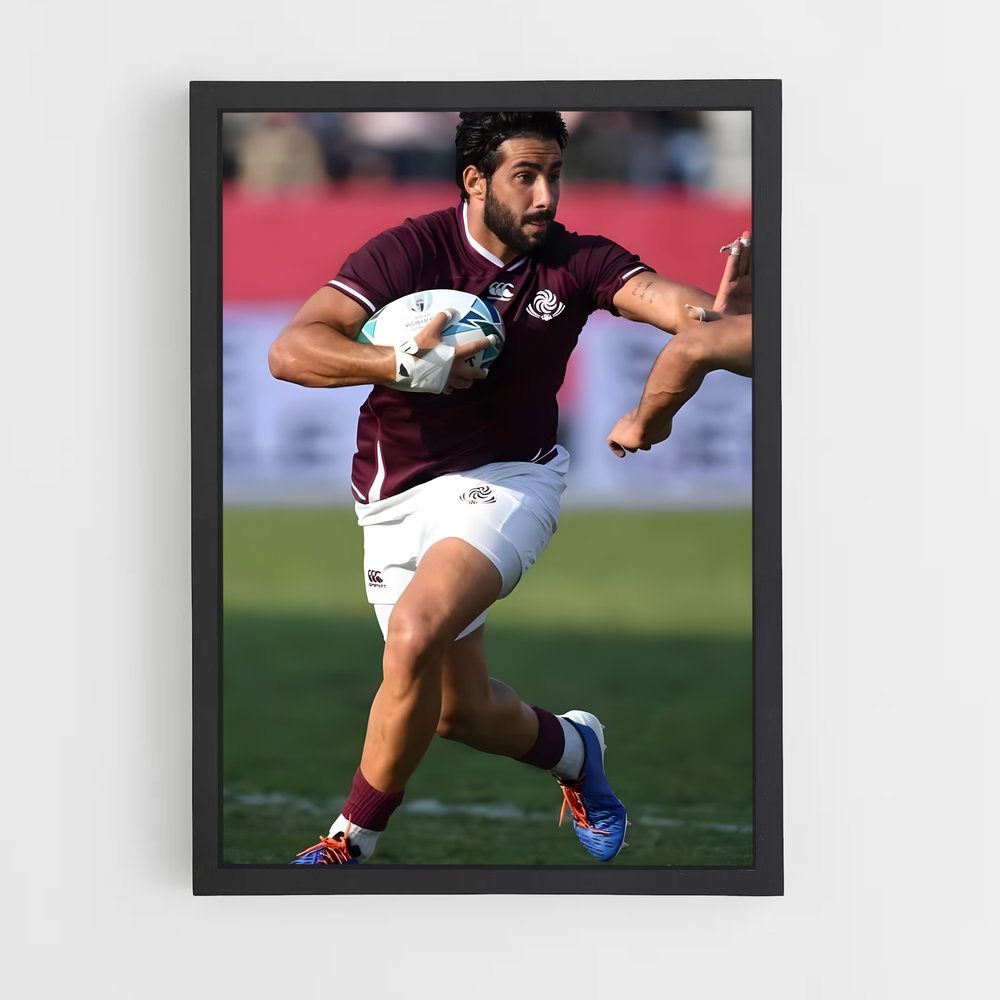 Poster L'Élan du Sportif – affiche Rugby (vue 2)