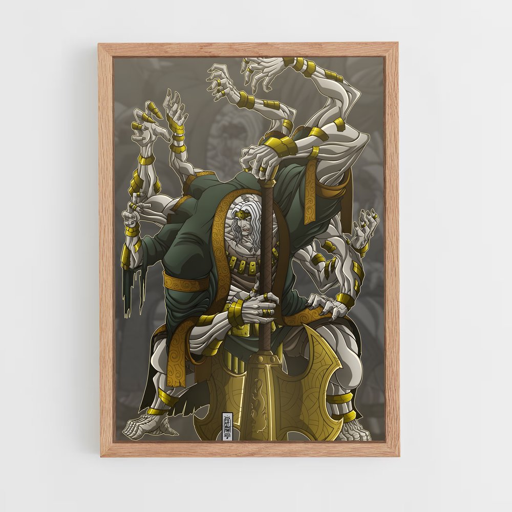 Poster Godrick Héros – affiche Elden Ring (vue 4)