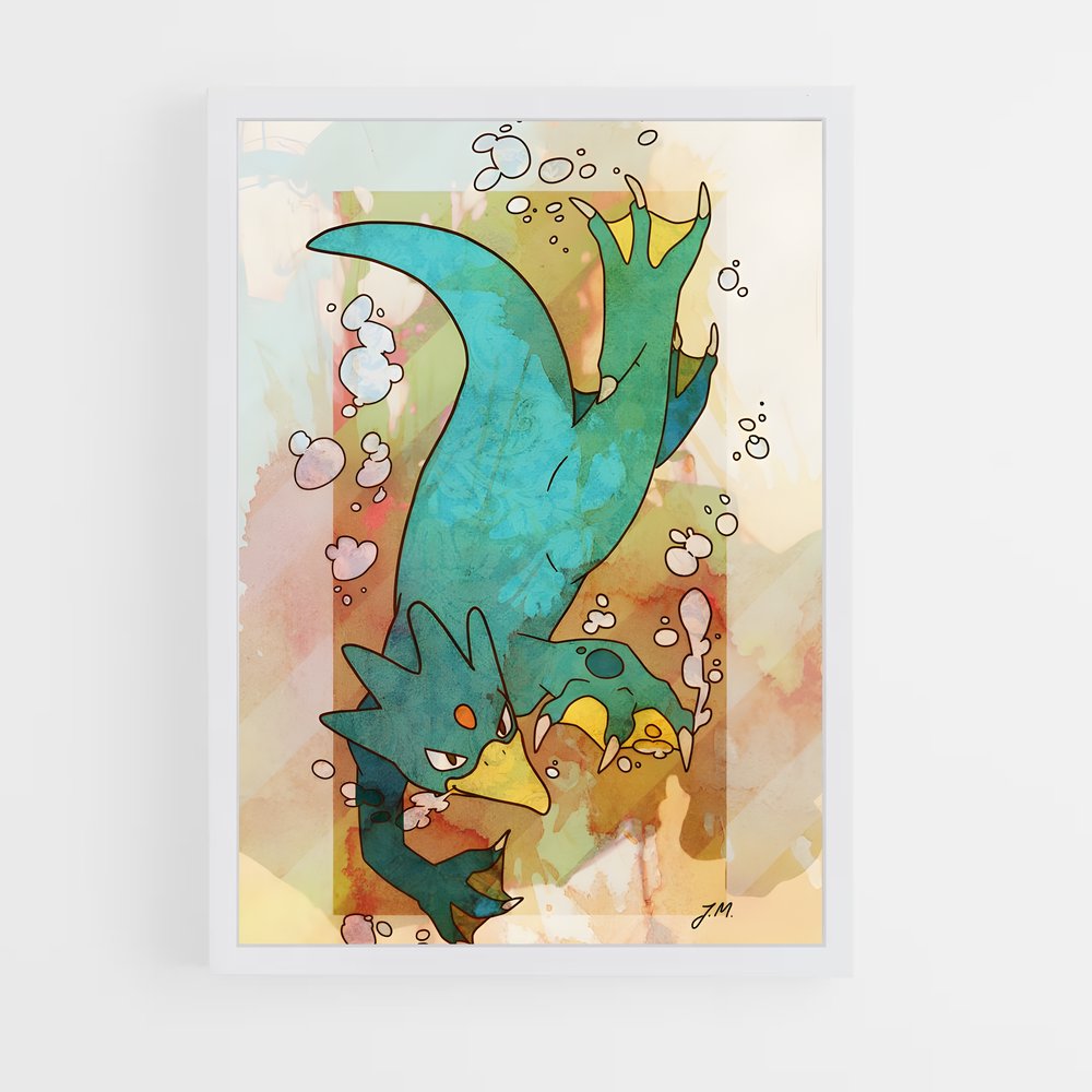 Poster Shark Bubbles – affiche Pokemon (vue 3)