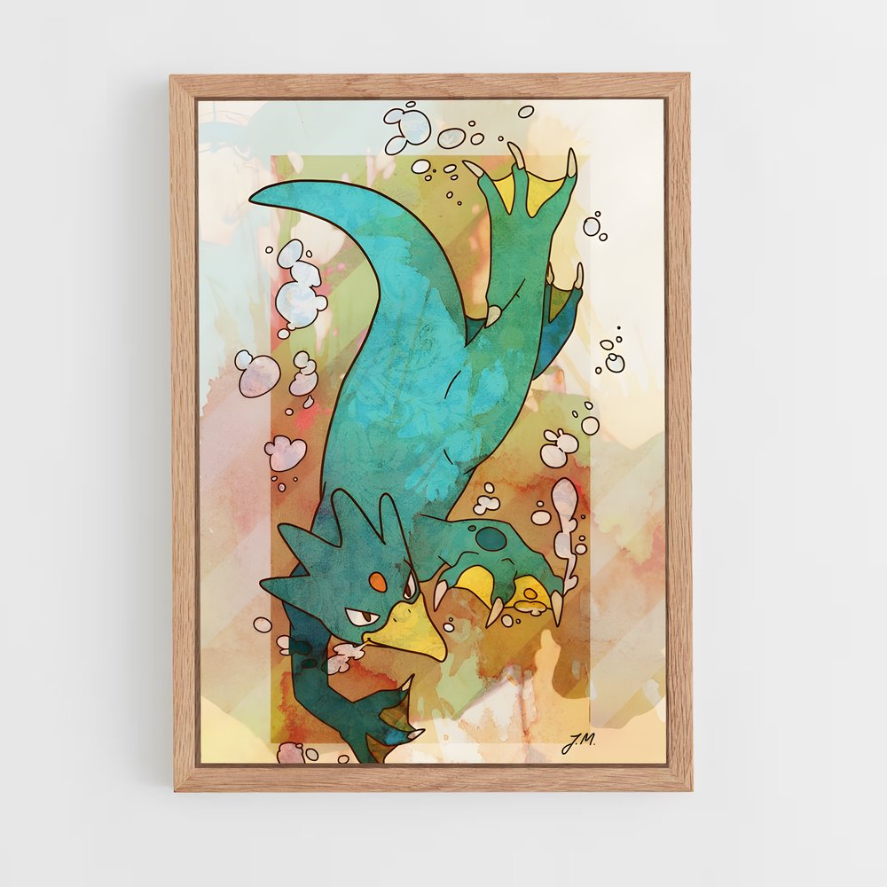 Poster Shark Bubbles – affiche Pokemon (vue 4)