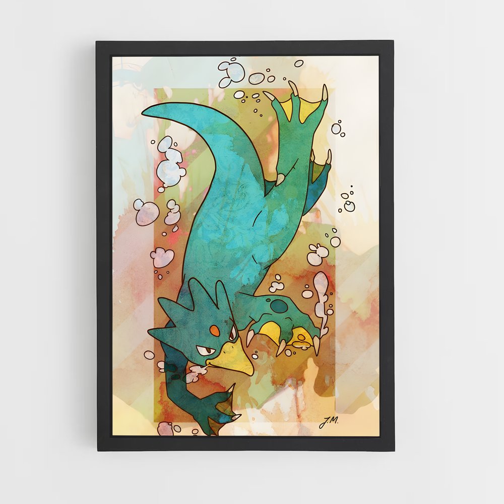 Poster Shark Bubbles – affiche Pokemon (vue 2)