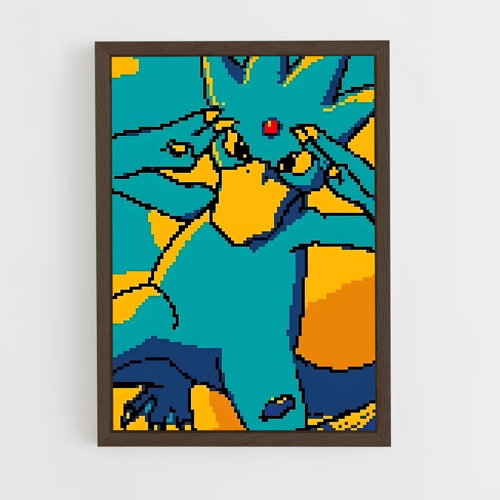 Poster Pixelated Golduck – affiche Pokemon (vue 5)
