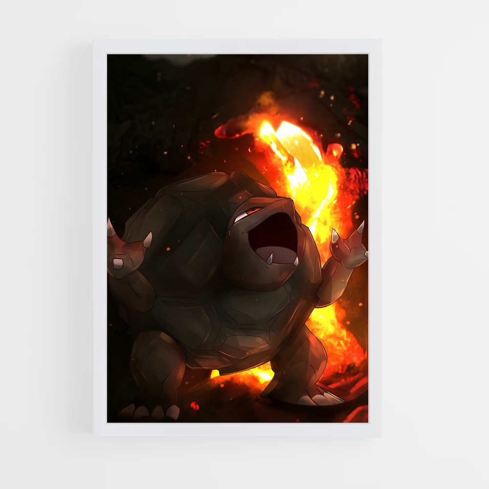 Poster Flamme de Golem – affiche Pokemon (vue 3)
