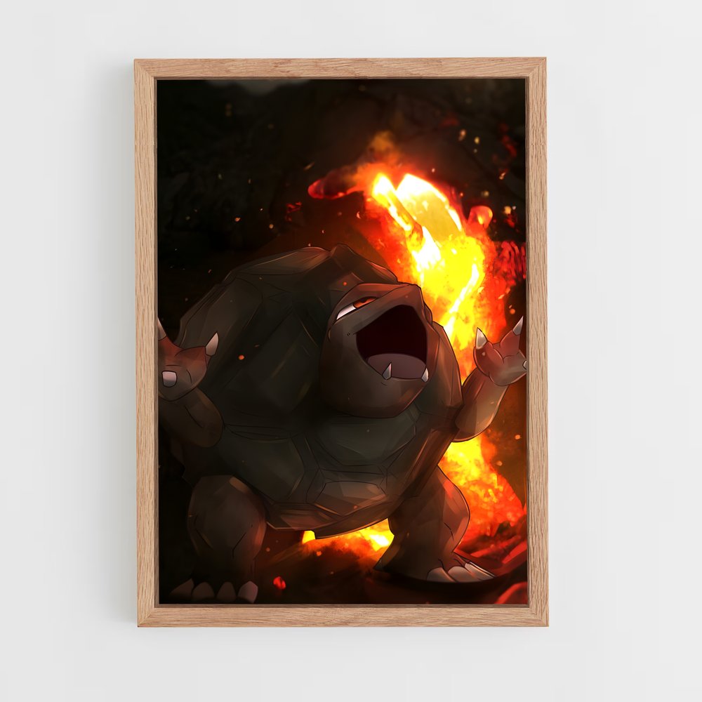Poster Flamme de Golem – affiche Pokemon (vue 4)