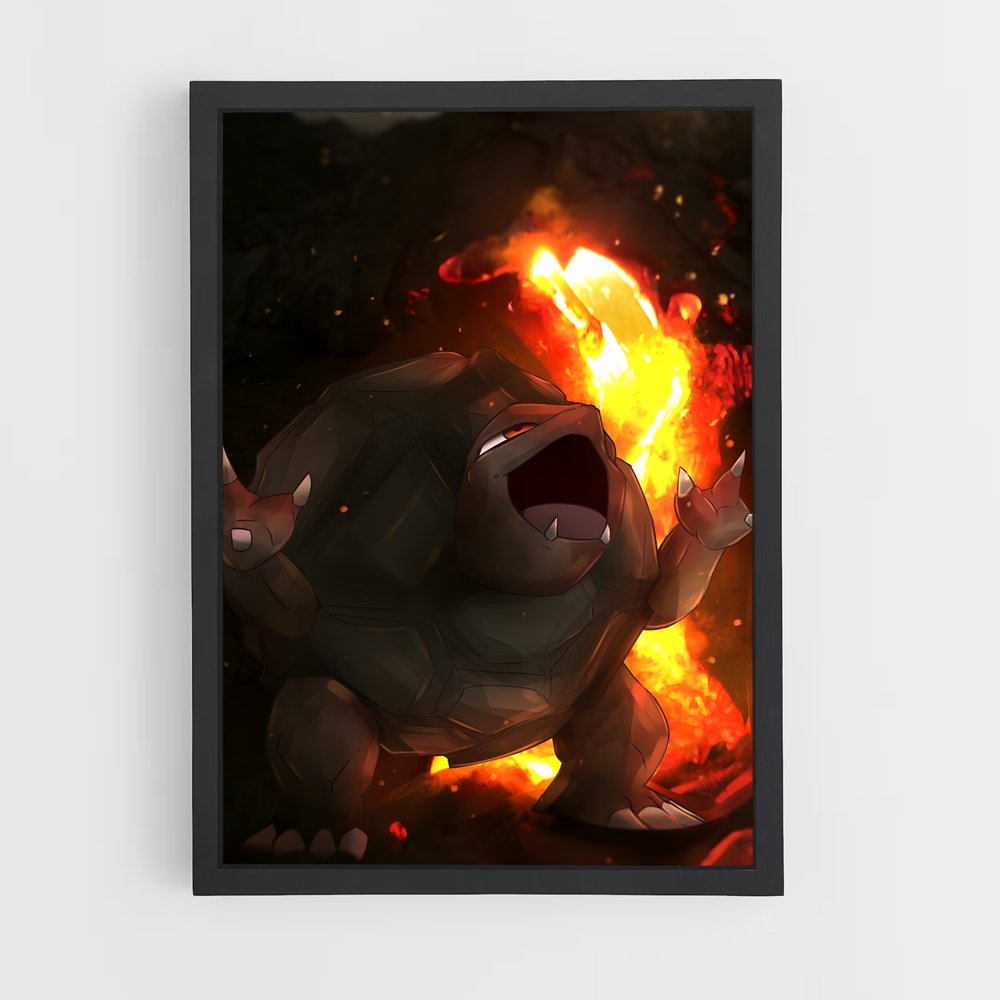 Poster Flamme de Golem – affiche Pokemon (vue 2)