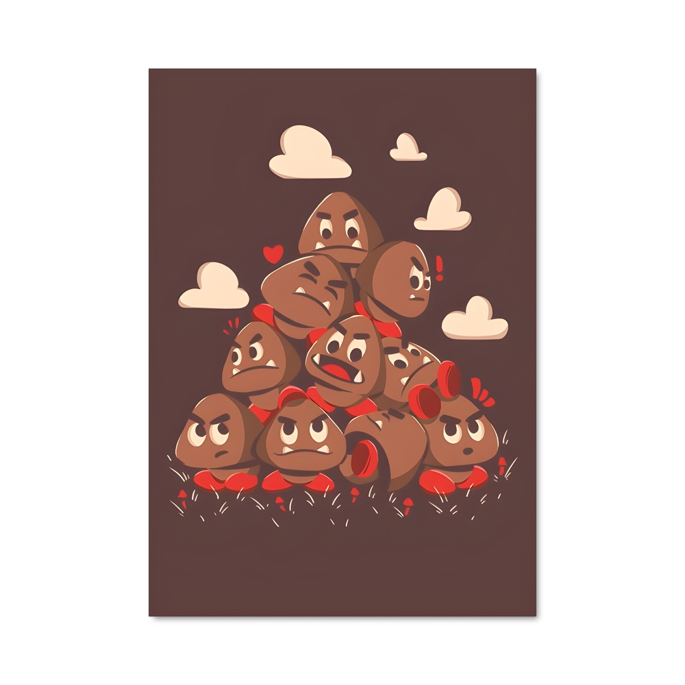 Poster Cœur de Goomba – affiche Mario