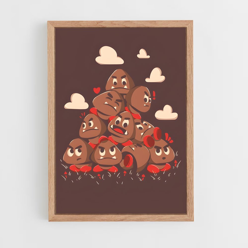 Poster Cœur de Goomba – affiche Mario (vue 4)
