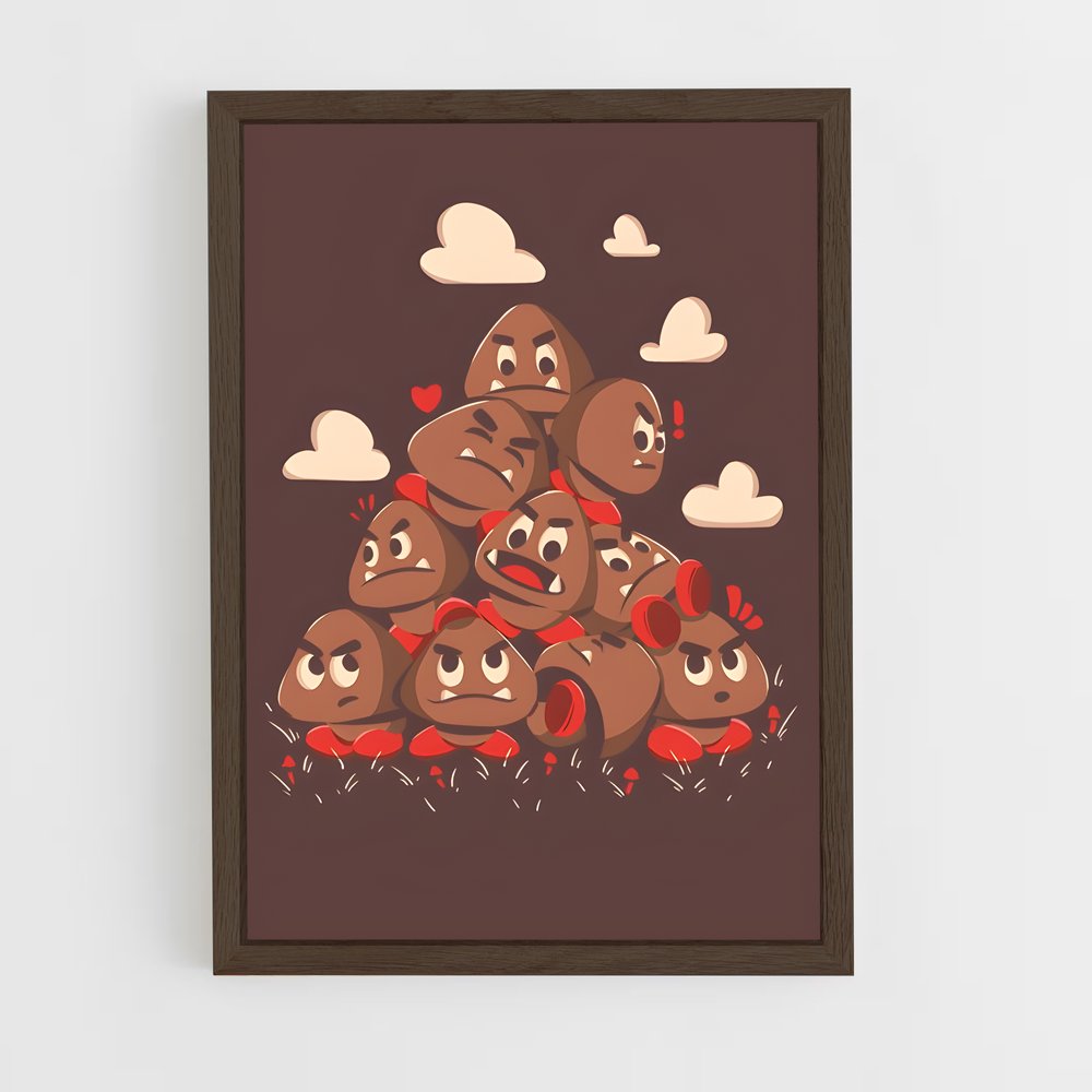 Poster Cœur de Goomba – affiche Mario (vue 5)