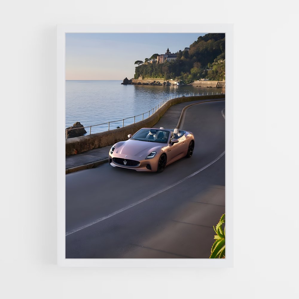Poster Cuir Rose – affiche Maserati (vue 3)