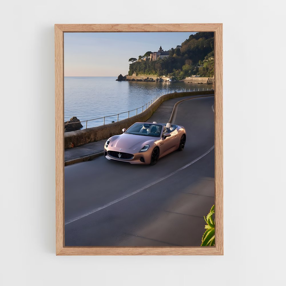 Poster Cuir Rose – affiche Maserati (vue 4)