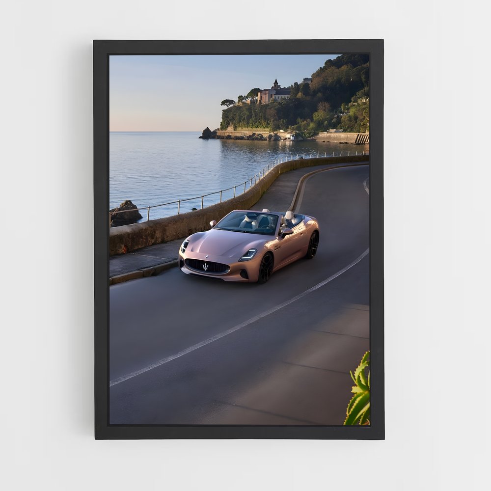 Poster Cuir Rose – affiche Maserati (vue 2)