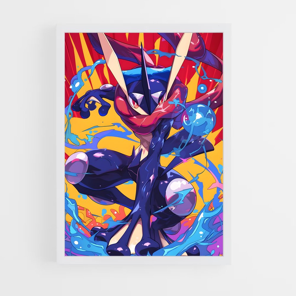 Poster Greninja Éclatant – affiche Pokemon (vue 3)