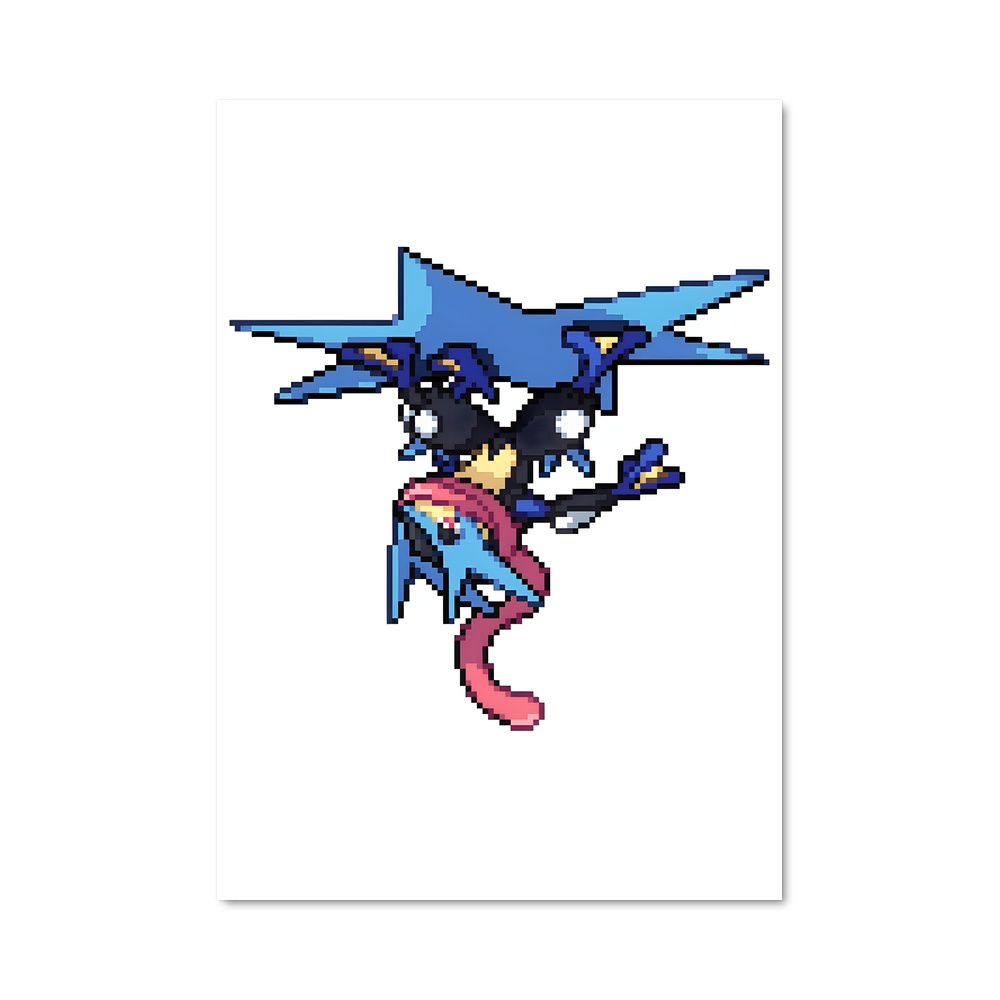Poster Pixel Greninja – affiche Pokemon
