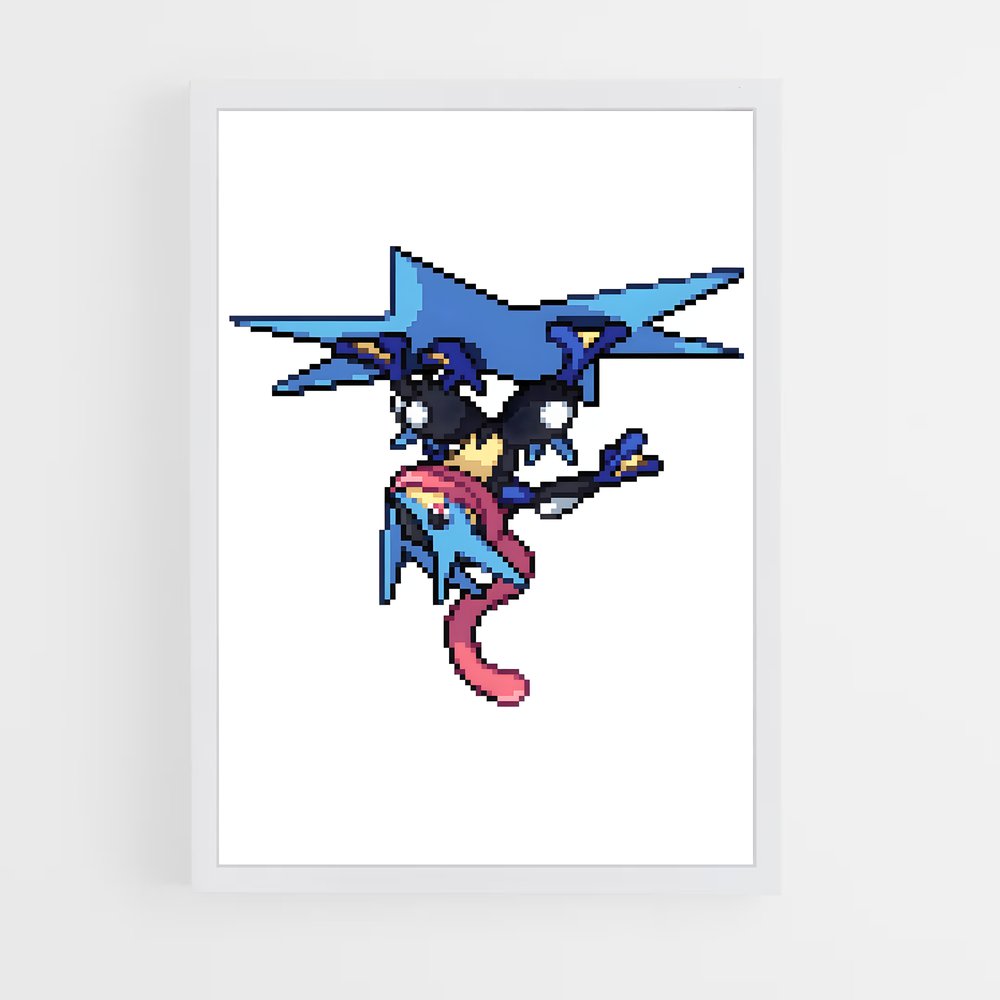 Poster Pixel Greninja – affiche Pokemon (vue 3)