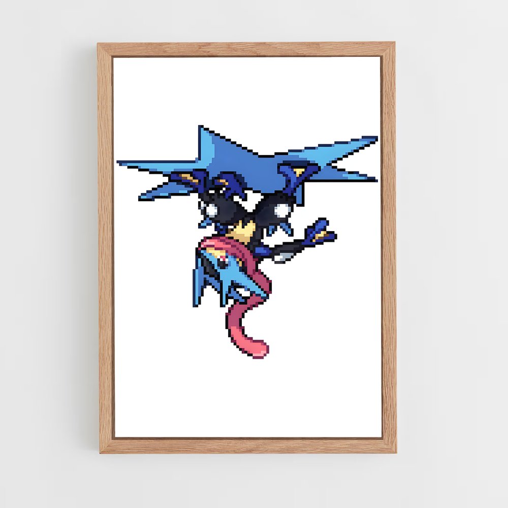 Poster Pixel Greninja – affiche Pokemon (vue 4)