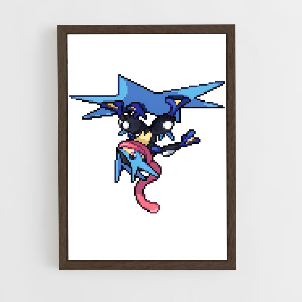 Poster Pixel Greninja – affiche Pokemon (vue 5)