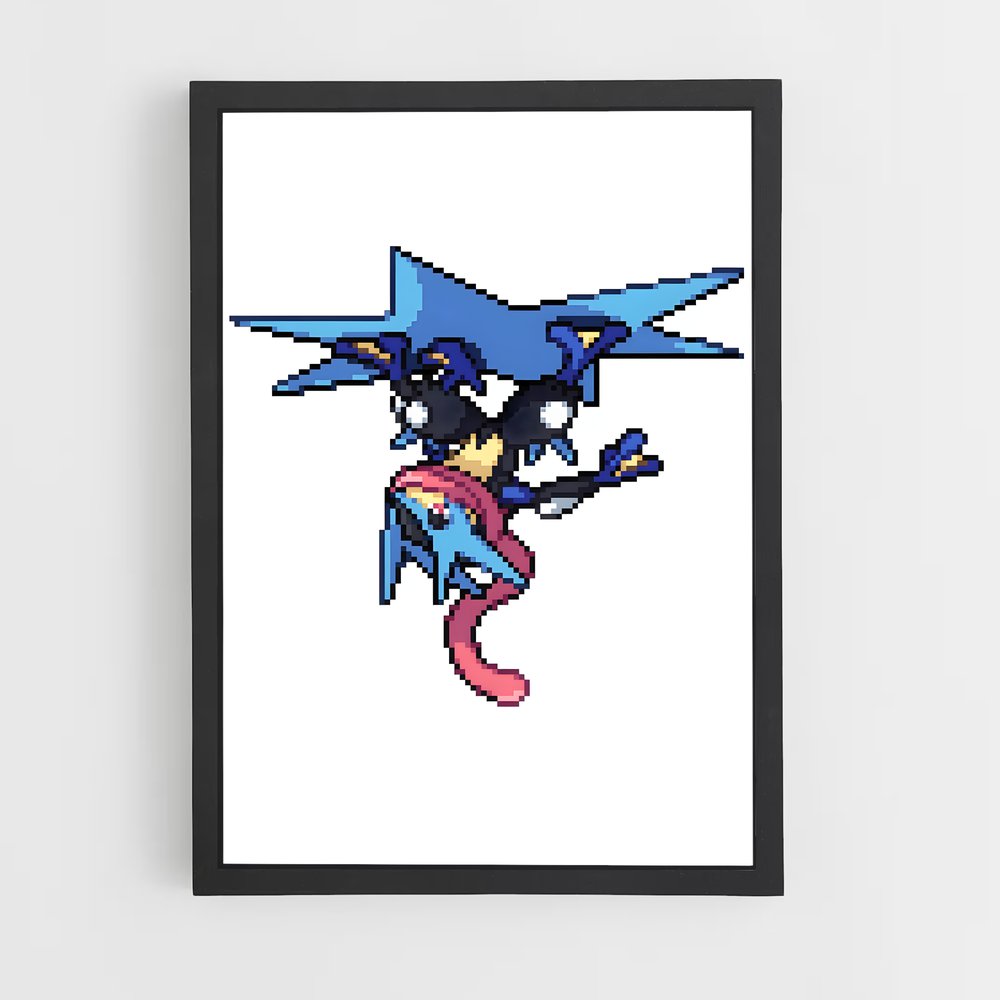 Poster Pixel Greninja – affiche Pokemon (vue 2)