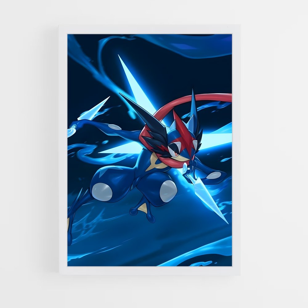 Poster Greninja en Action – affiche Pokemon (vue 3)