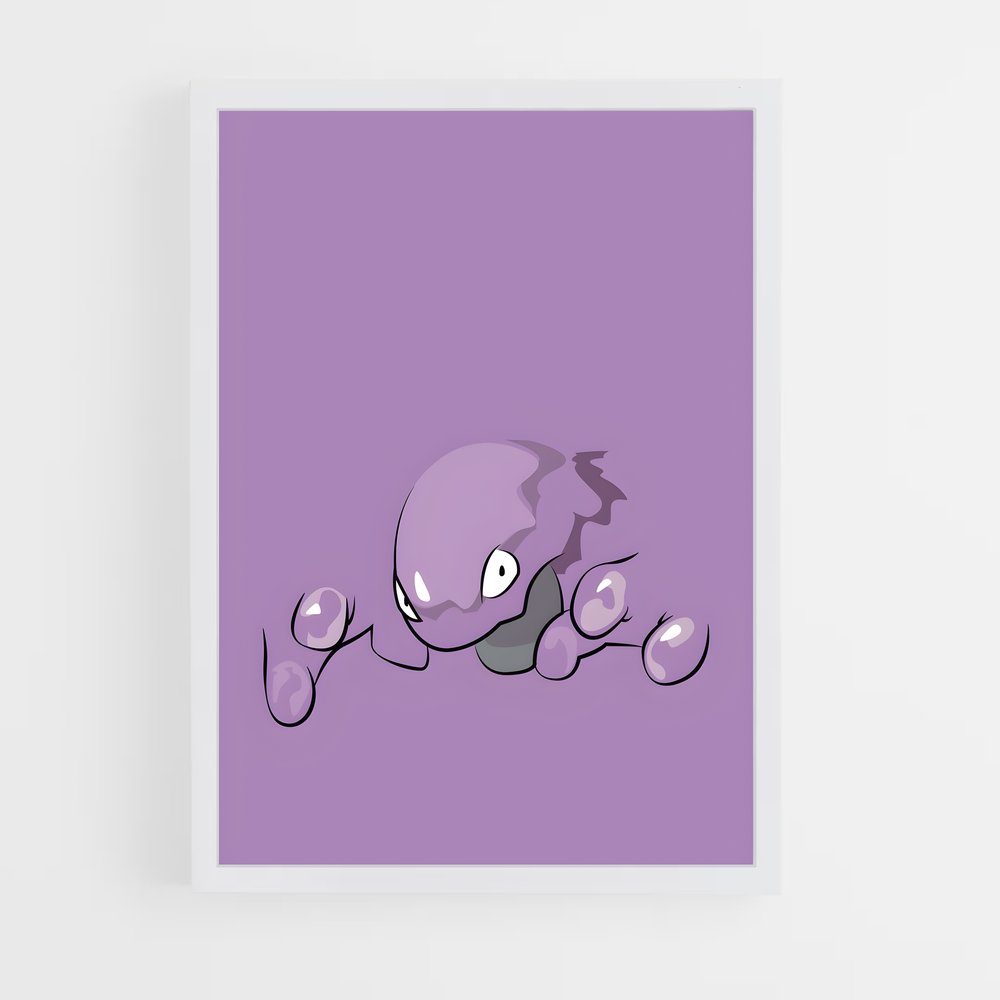 Poster Petite Baleine Violette – affiche Pokemon (vue 3)