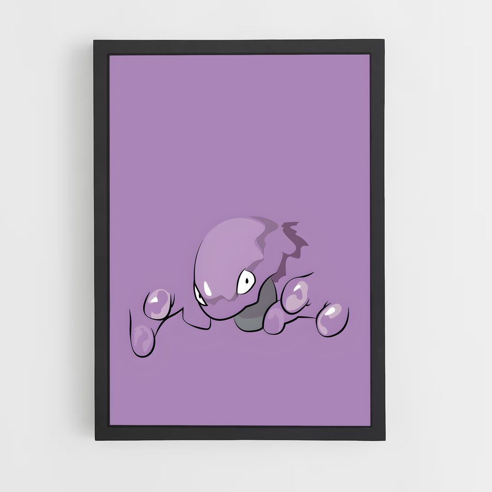 Poster Petite Baleine Violette – affiche Pokemon (vue 2)