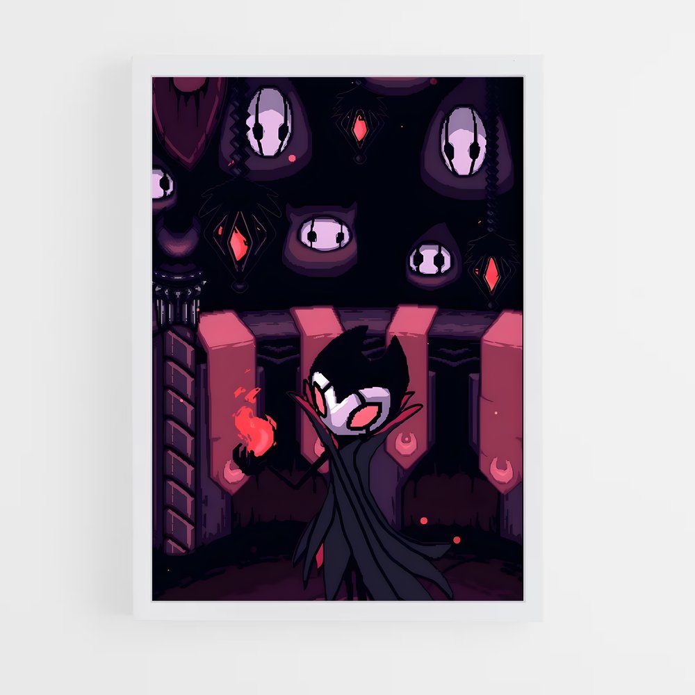 Poster Ombre Rouge – affiche Hollow Knight (vue 3)