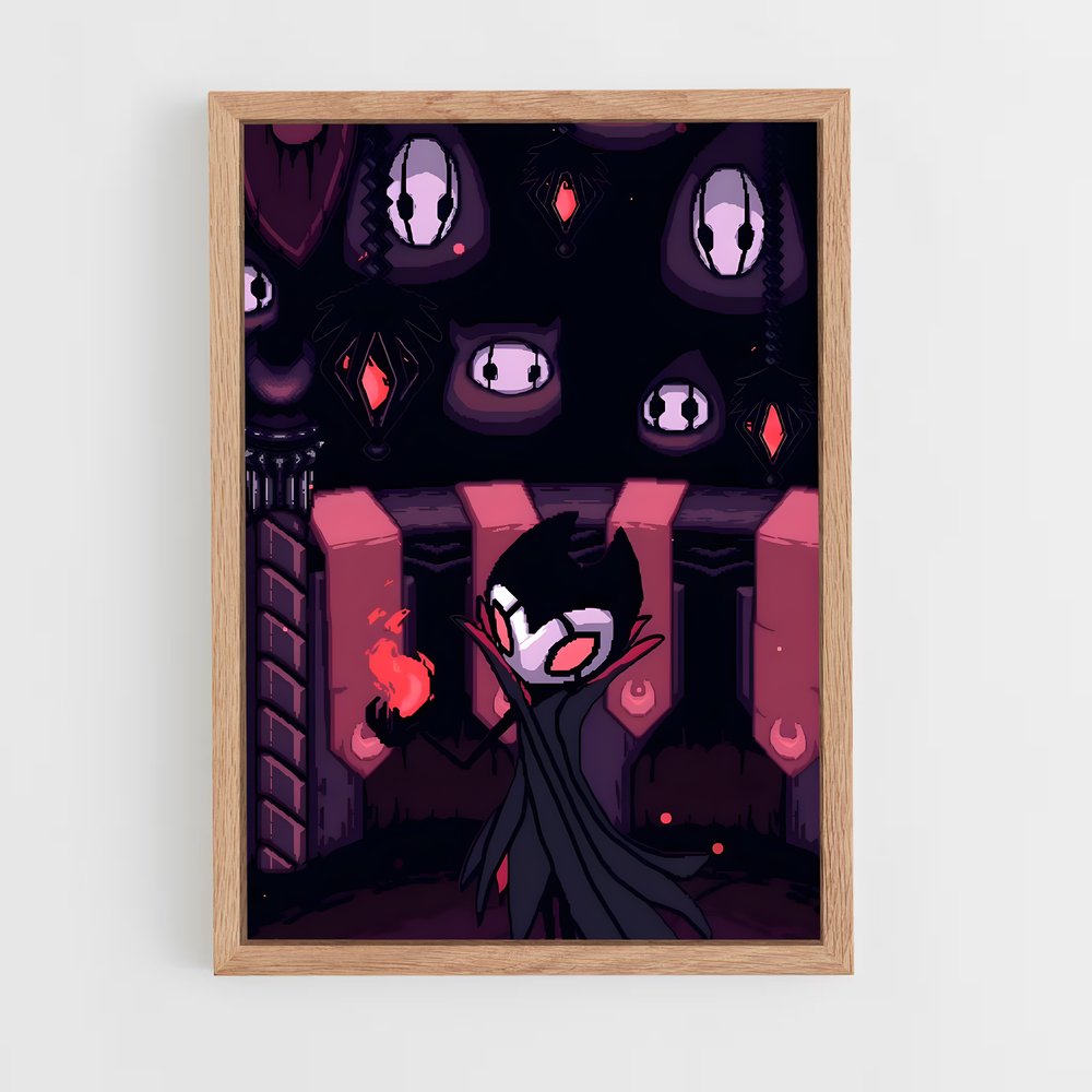 Poster Ombre Rouge – affiche Hollow Knight (vue 4)