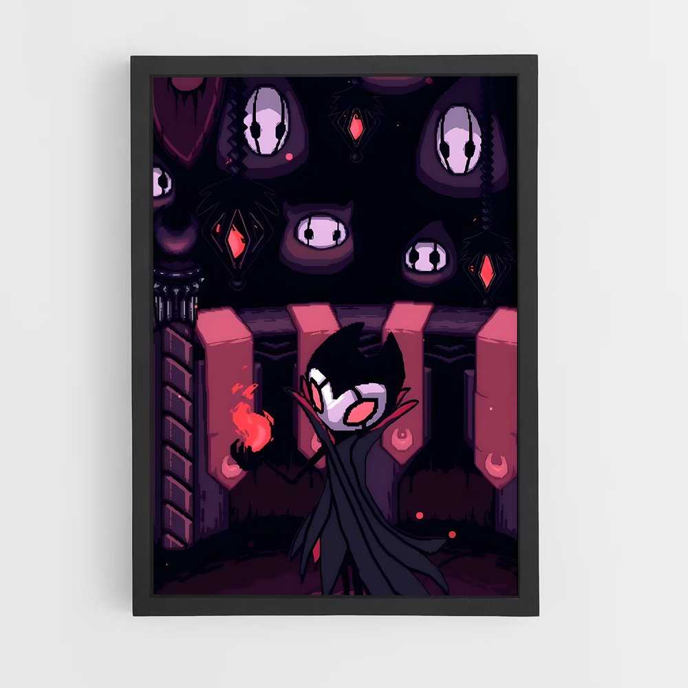 Poster Ombre Rouge – affiche Hollow Knight (vue 2)