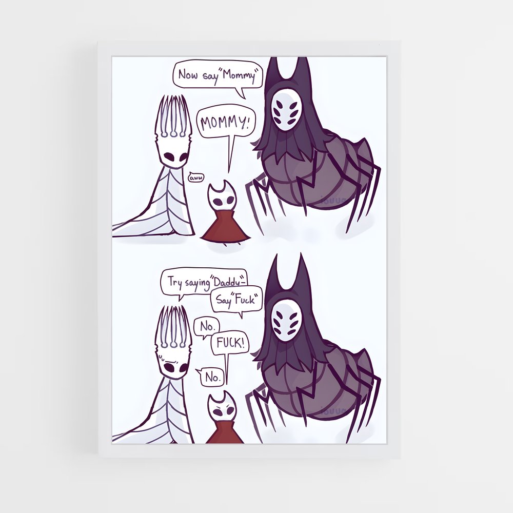 Poster La Sorcière et son Chat – affiche Hollow Knight (vue 3)