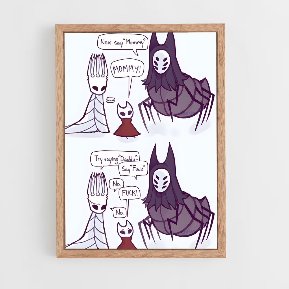 Poster La Sorcière et son Chat – affiche Hollow Knight (vue 4)