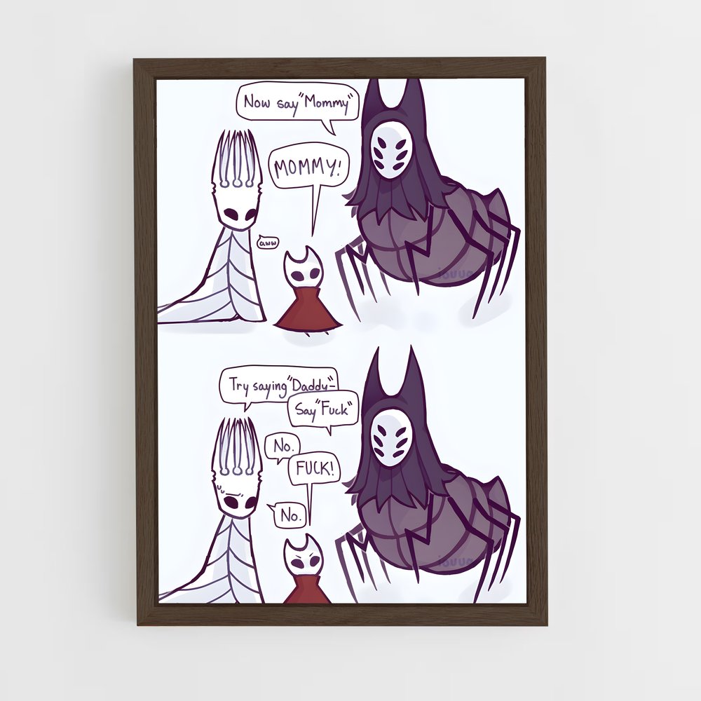 Poster La Sorcière et son Chat – affiche Hollow Knight (vue 5)
