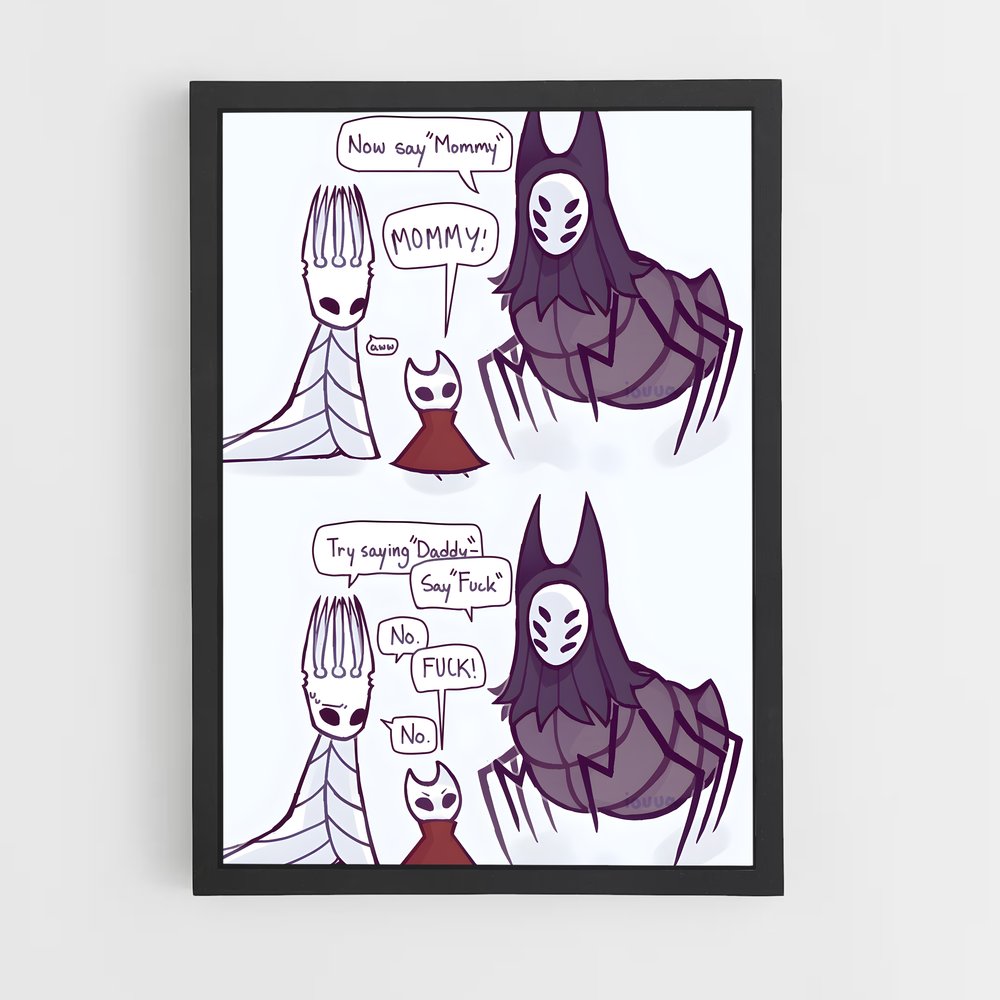 Poster La Sorcière et son Chat – affiche Hollow Knight (vue 2)