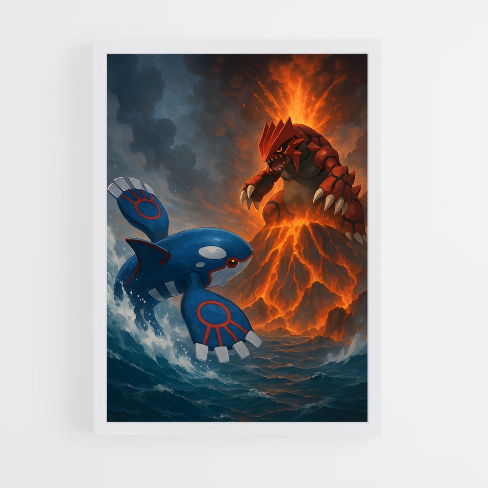 Poster Groudon en Détente – affiche Pokemon (vue 3)