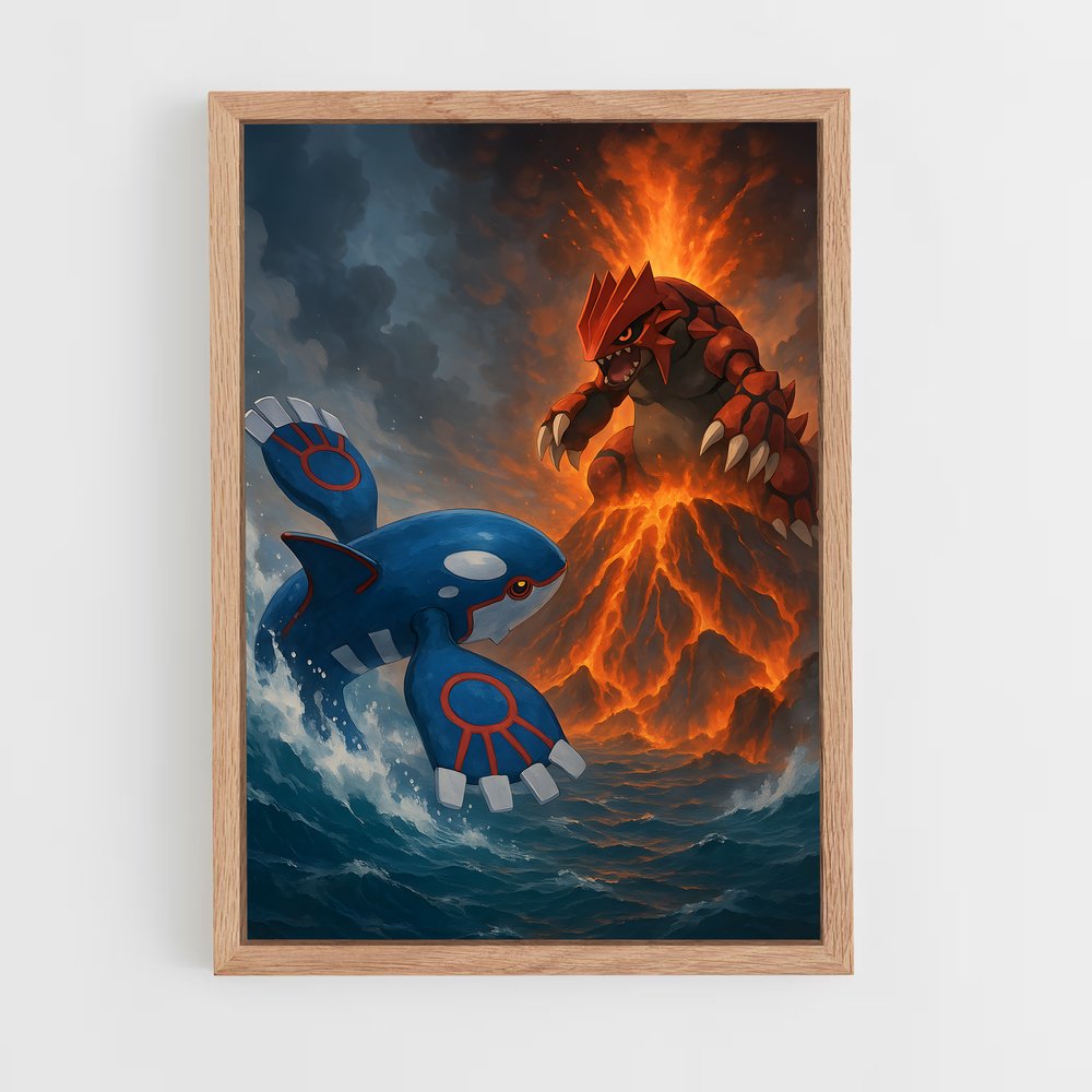 Poster Groudon en Détente – affiche Pokemon (vue 4)