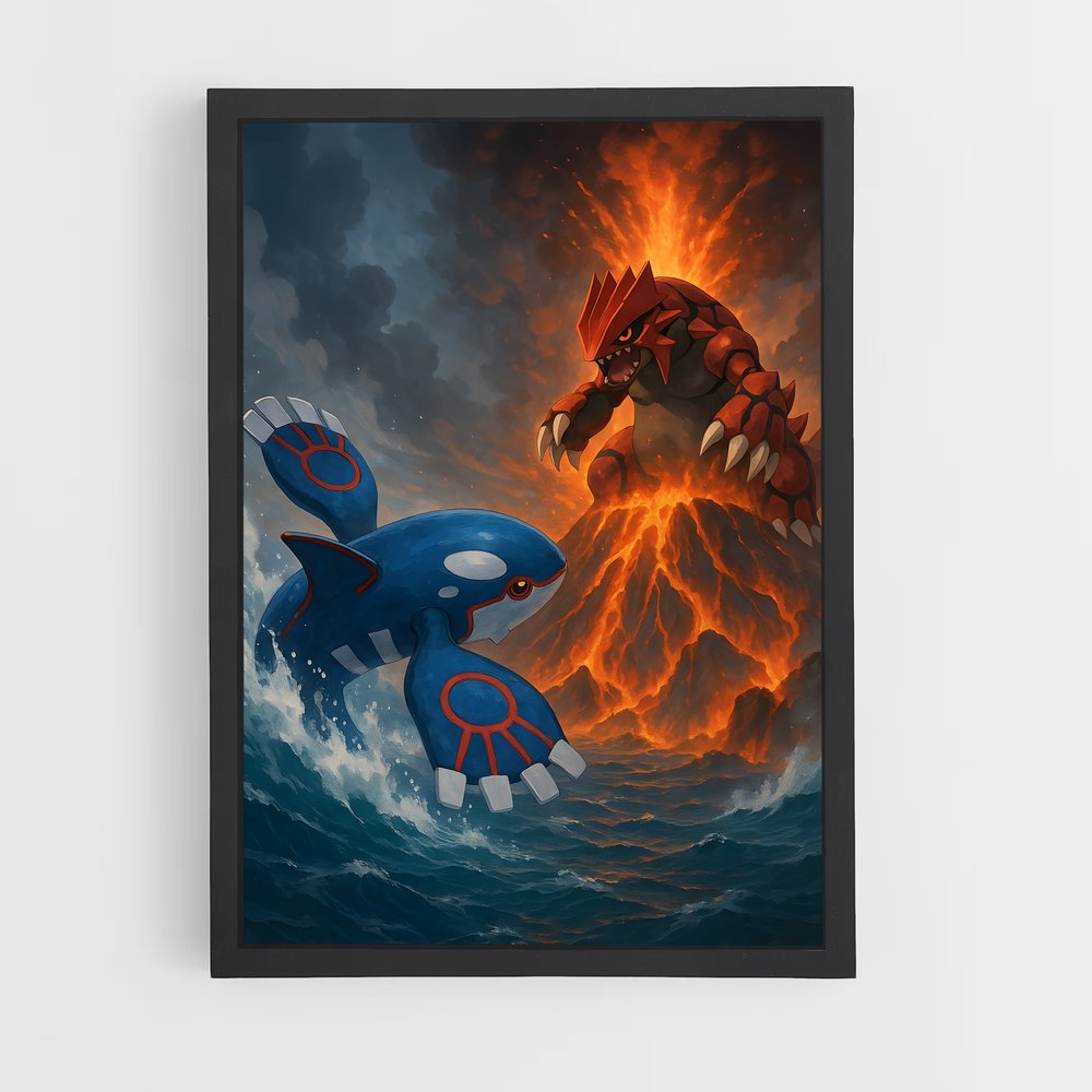 Poster Groudon en Détente – affiche Pokemon (vue 2)