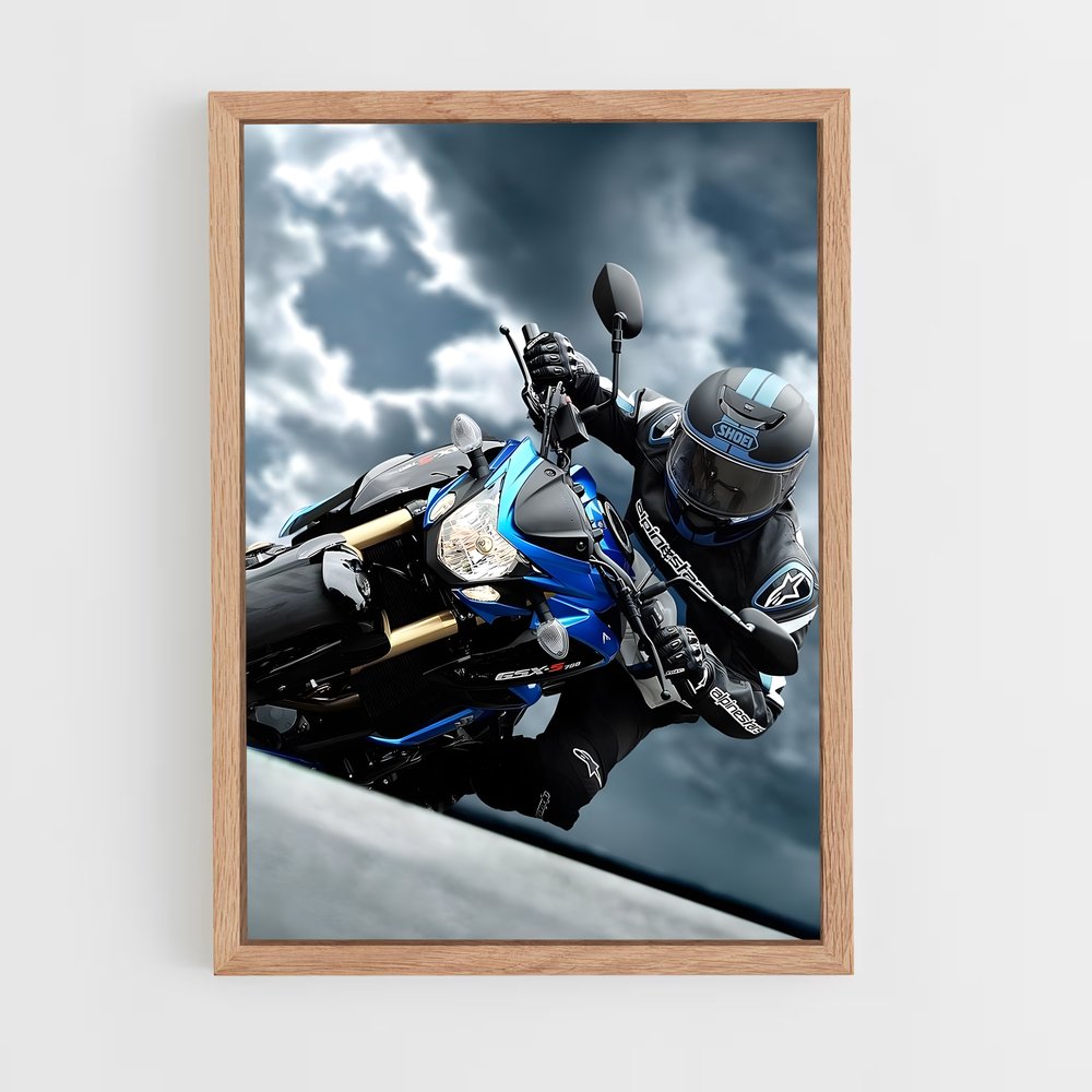 Poster Moto sous les Nuages (vue 4)
