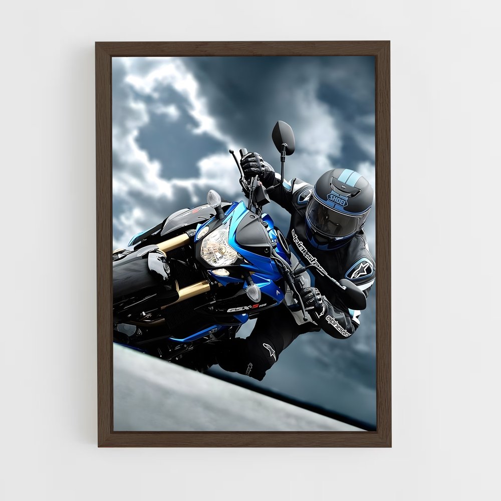 Poster Moto sous les Nuages (vue 5)