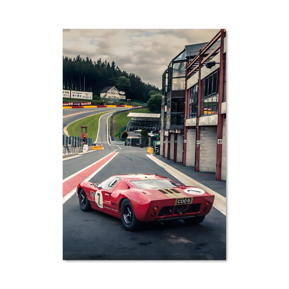 Poster Ferrari en Piste