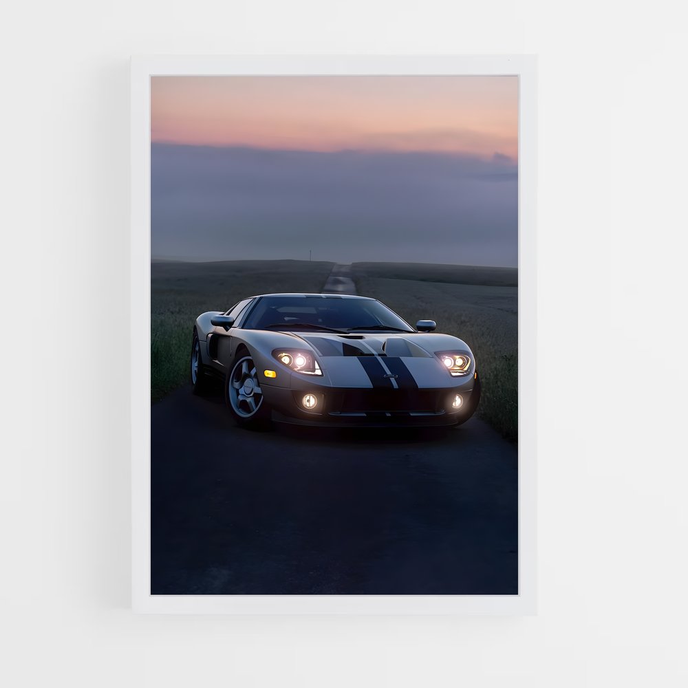 Poster GT40 Noir et Blanc – affiche Ford (vue 3)