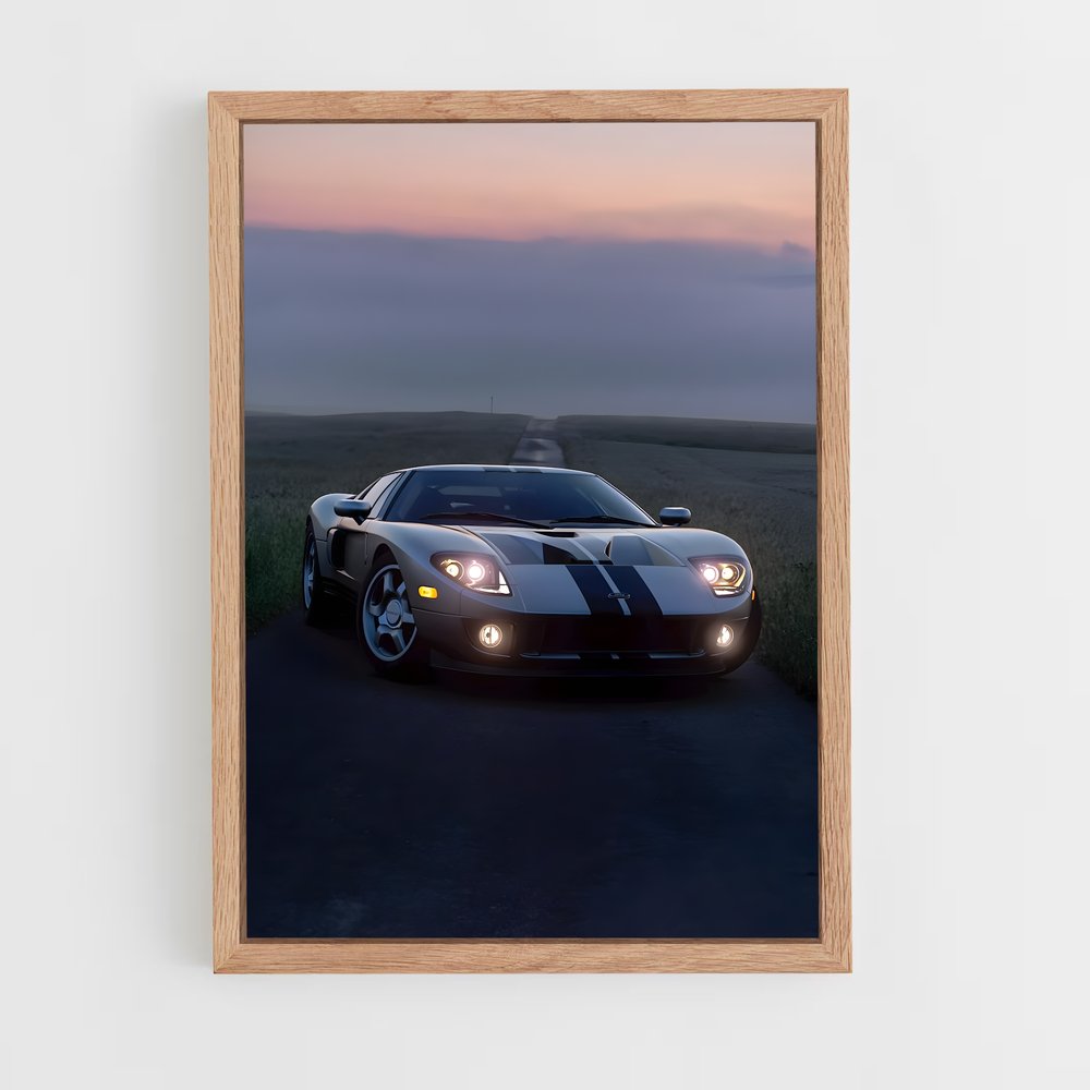 Poster GT40 Noir et Blanc – affiche Ford (vue 4)