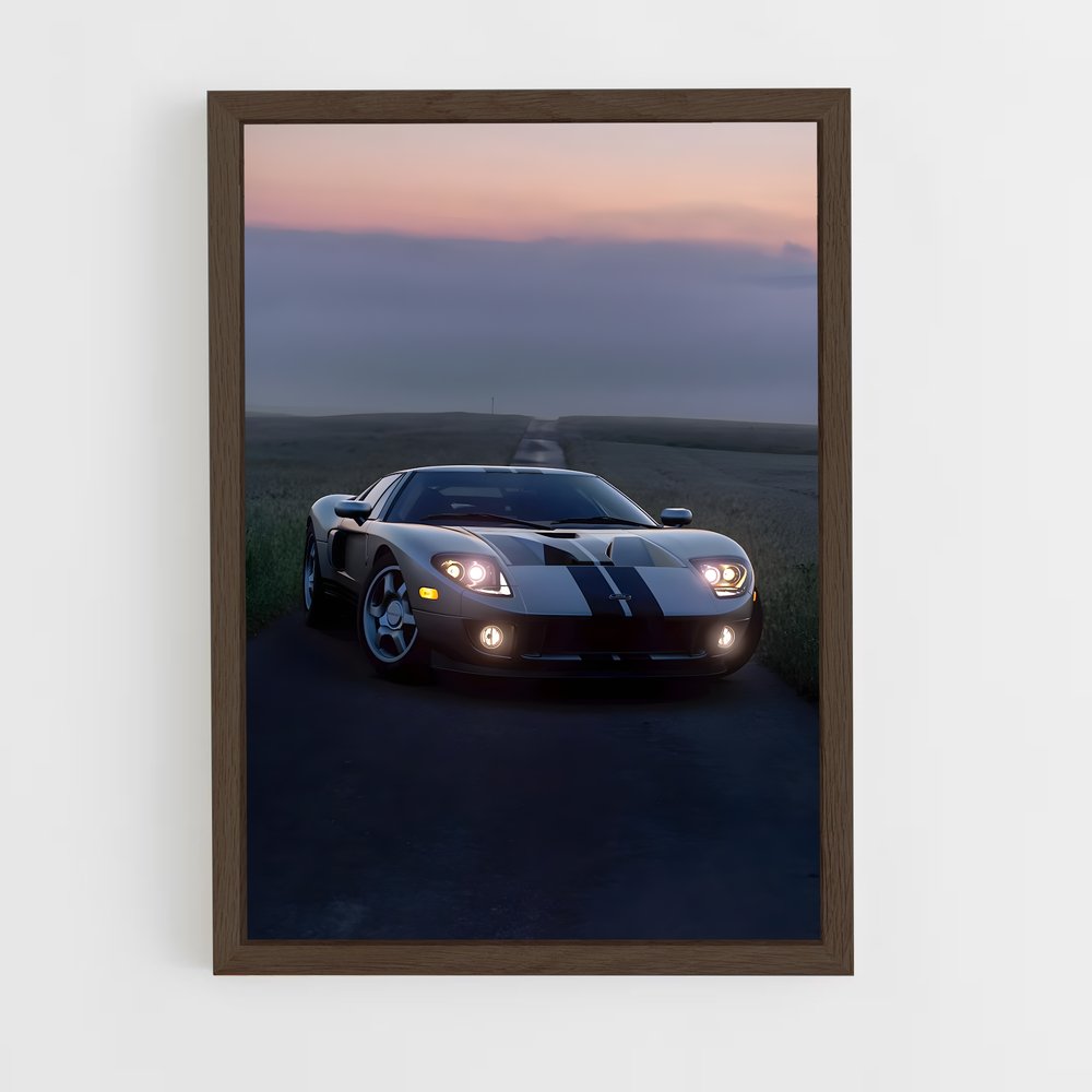 Poster GT40 Noir et Blanc – affiche Ford (vue 5)