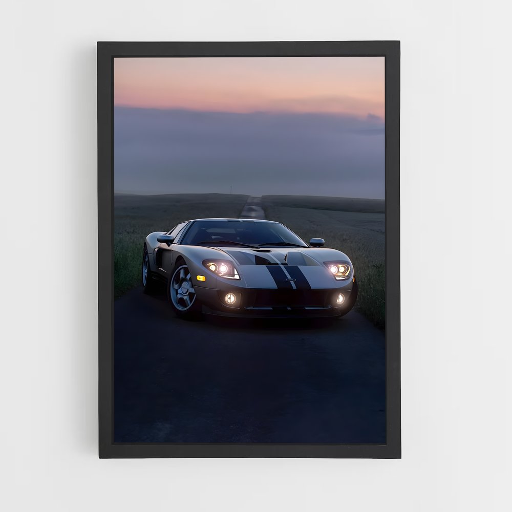Poster GT40 Noir et Blanc – affiche Ford (vue 2)